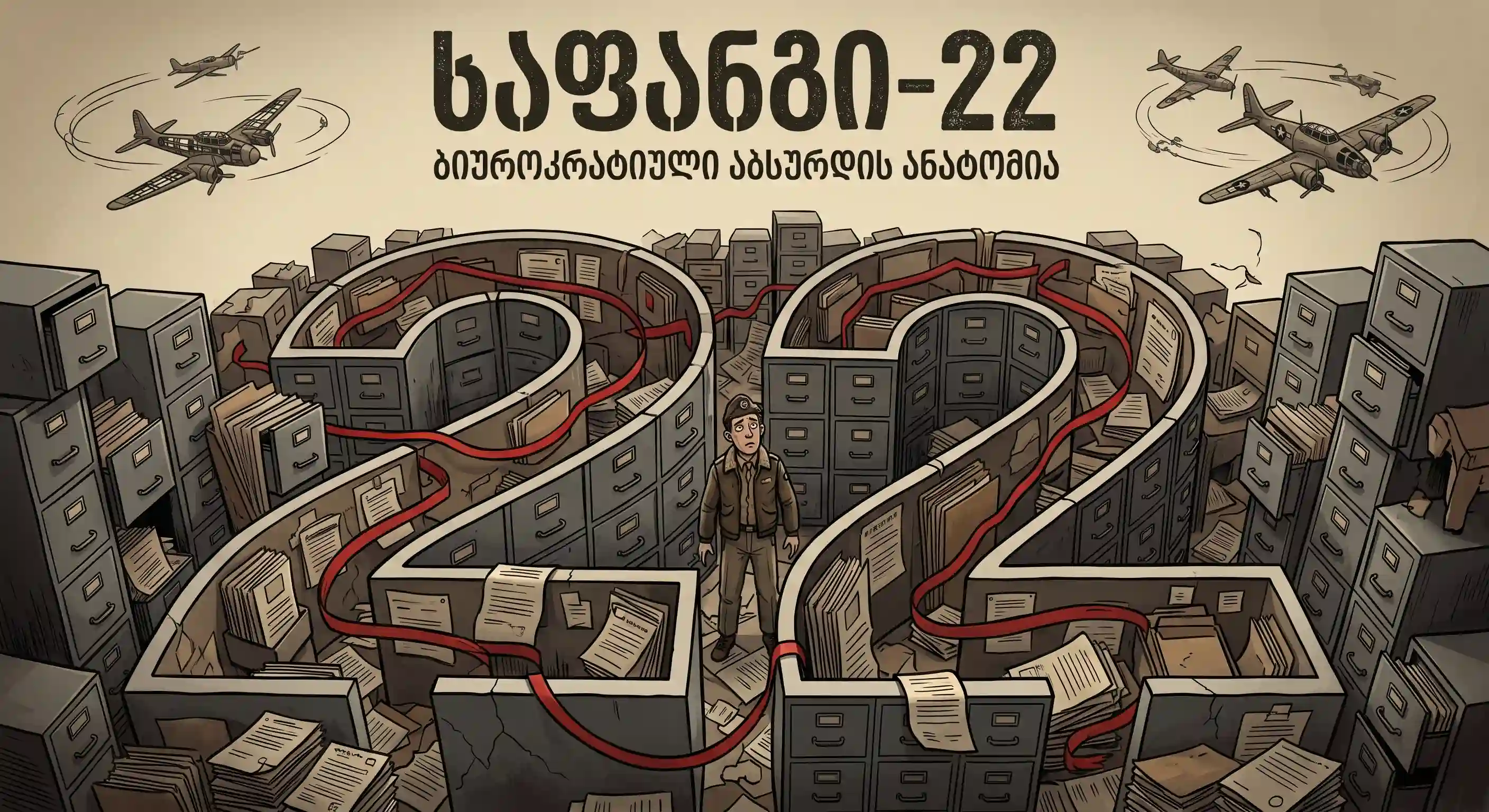 ხაფანგი-22 — ანალიზი: როგორ გვაქცევს ბიუროკრატია ჭკუიდან და რატომ გვეცინება ამაზე?